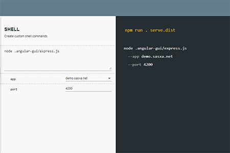 GUI for Angular: Custom commands