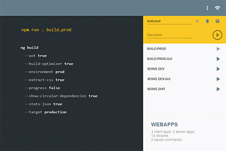 GUI for Angular: Reusable scripts